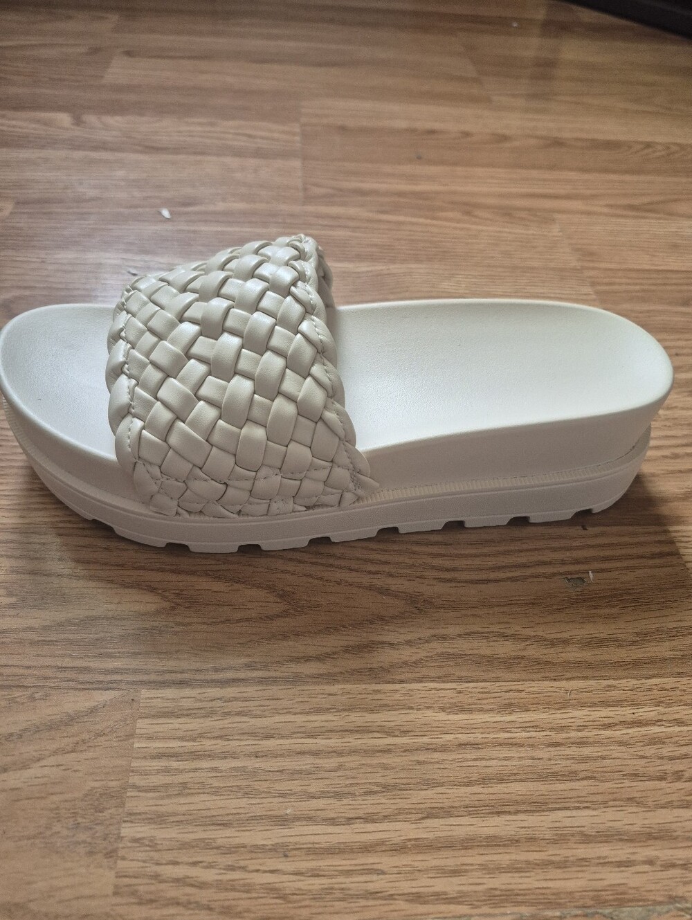 Woven Slide Sandal - Cream